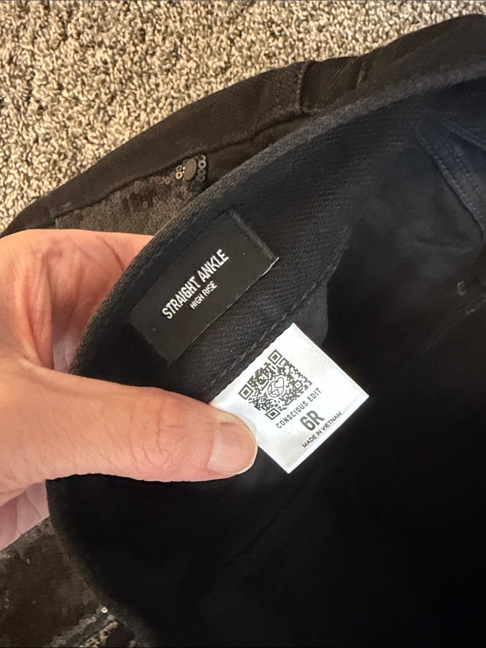 Express Black Sequin Straight Leg Jeans - Picture 2 of 2